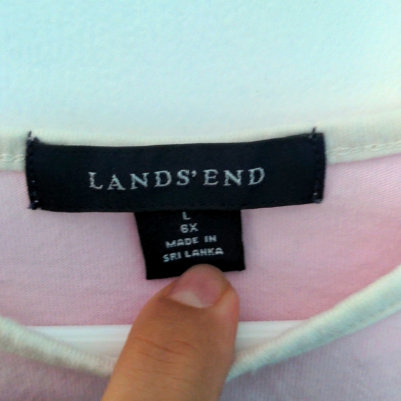 Lands End Long Sleeve Girls Cat Shirt - Picture 3 of 6